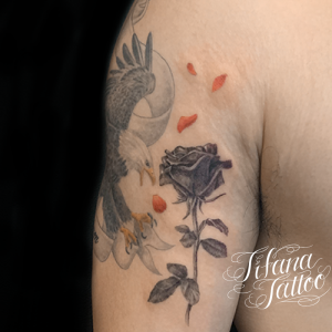 イーグル|薔薇のタトゥー