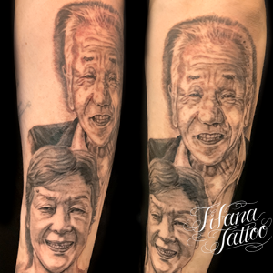 祖父|祖母のポートレート・タトゥー